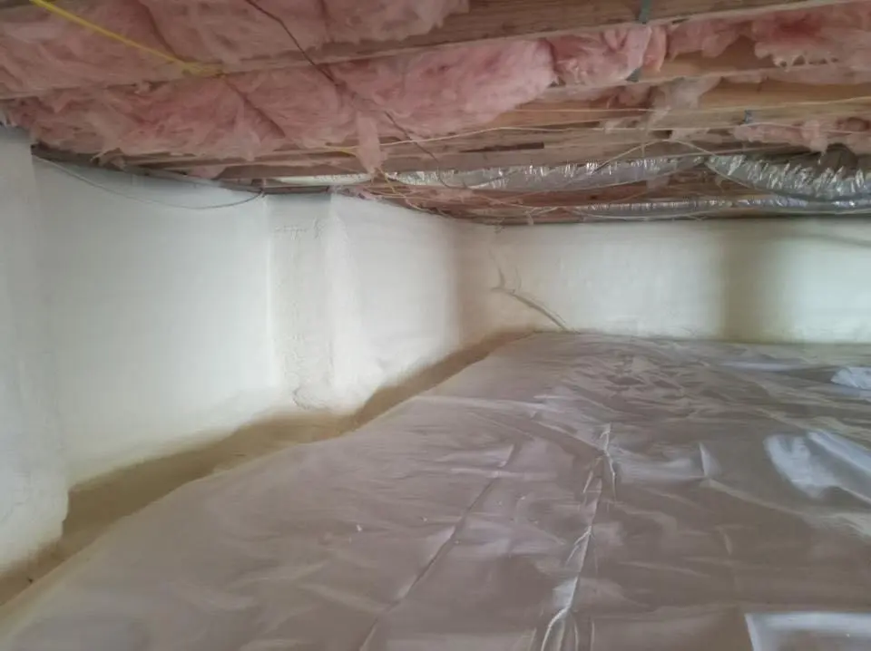 Crawl space encapsulation with closed-cell spray foam for Spray Foam Roofing Repair in Bay City